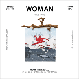 WOMAN PARIS BANNER MARS